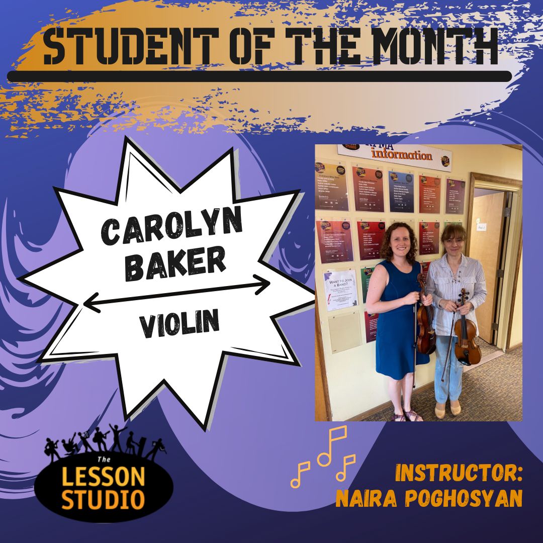 September 2025 The Lesson Studio Student of the Month Carolyn Baker
