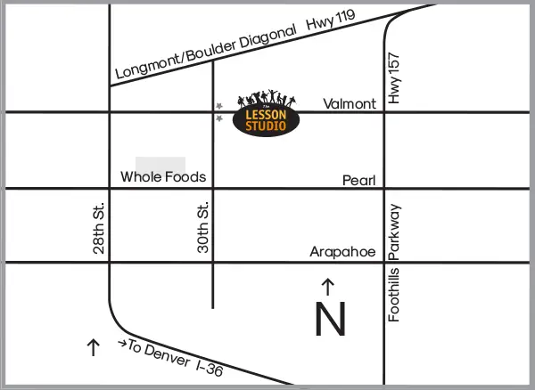 Map of The Lesson Studio Location Map of The Lesson Studio Location